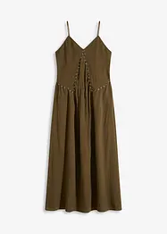 Maxi jurk met versiering in de vorm van oogjes, bonprix