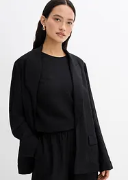 Blazer van een gestructureerde crinkle-viscosemix, bonprix
