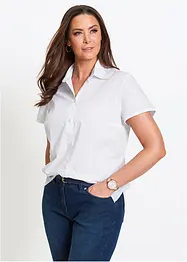 Popeline blouse met korte mouwen, bonprix