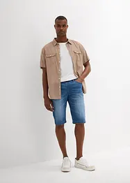 Lange lichte sweatjeans bermuda, regular fit, bonprix
