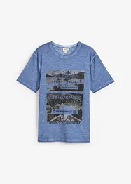 T-shirt van biologisch katoen in washed out look, bonprix