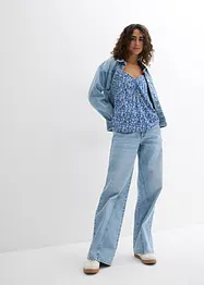 Gebloemde top van soepele viscose, bonprix