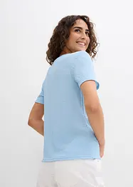 T-shirt met structuur en knopen, bonprix