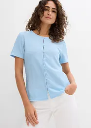 T-shirt met structuur en knopen, bonprix