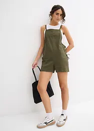 Korte jumpsuit van een luchtige linnenmix, bonprix