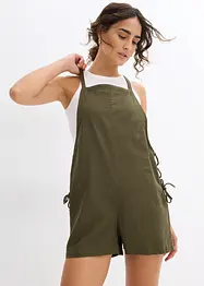 Korte jumpsuit van een luchtige linnenmix, bonprix