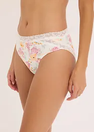 Maxislip met biologisch katoen en kant ( set van 5), bonprix