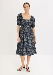 Midi jurk met pofmouwen, bonprix