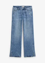 Loose straight jeans mid waist, low stretch, bonprix