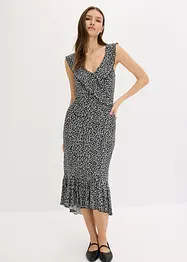 Jersey jurk met volants, bonprix