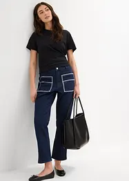 High waist straight jeans cropped, bonprix