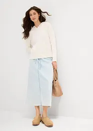 Midi spijkerrok mid waist, superzacht, bonprix