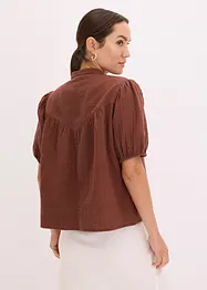 Mousseline blouse met korte mouwen, bonprix