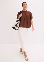 Mousseline blouse met korte mouwen, bonprix