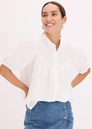 Mousseline blouse met korte mouwen, bonprix