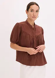 Mousseline blouse met korte mouwen, bonprix