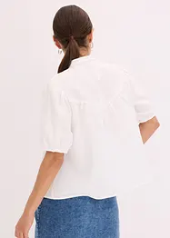 Mousseline blouse met korte mouwen, bonprix