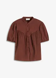 Mousseline blouse met korte mouwen, bonprix