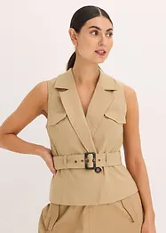 Gilet met riem, bonprix