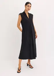 Jersey jurk van viscose piqué met schoudervullingen, bonprix