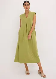 Jersey jurk van viscose piqué met schoudervullingen, bonprix