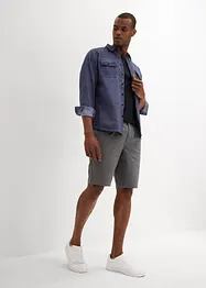 Stretch bermuda regular fit met bandplooien, bonprix