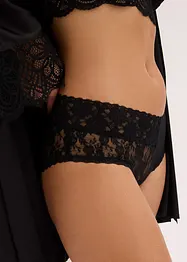 Kanten slip met plooitjes (set van 4), bonprix