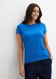 T-shirt van gestructureerde crêpe, bonprix
