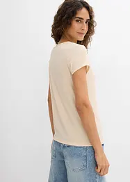T-shirt van gestructureerde crêpe, bonprix