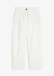 Twill broek van katoen met bandplooien, bonprix