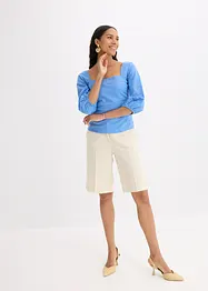 Blouse met pofmouwen en gesmokt detail, bonprix