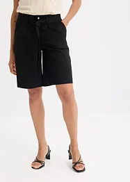 Twill short met ceintuur, bonprix
