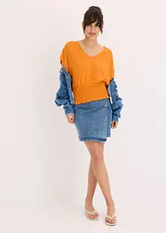 Shirt met gesmokte zoom, bonprix