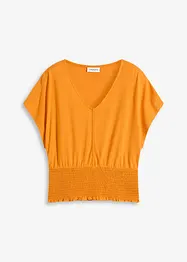 Shirt met gesmokte zoom, bonprix