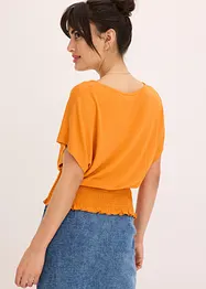 Shirt met gesmokte zoom, bonprix