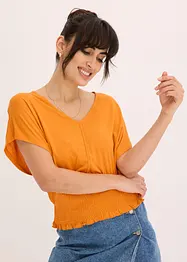 Shirt met gesmokte zoom, bonprix