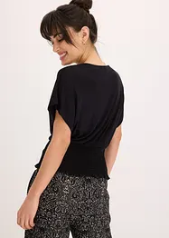 Shirt met gesmokte zoom, bonprix