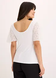 Shirt met kanten mouwen, bonprix