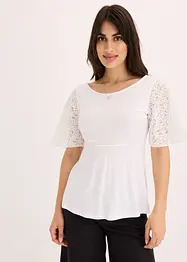 Shirt met kanten mouwen, bonprix