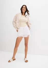 High waist short van twill, bonprix