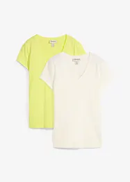 T-shirt van puur biologisch katoen ( set van 2), bonprix
