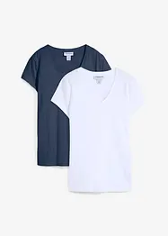 T-shirt van puur biologisch katoen ( set van 2), bonprix