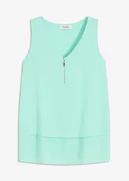 Top met rits in een viscosemix, bonprix