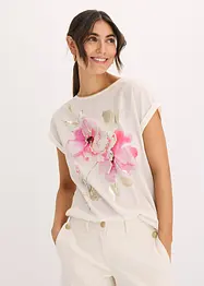 Shirt met geweven inzetstuk, bonprix