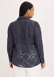 Blouse van jaquard chiffon, bonprix