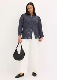 Blouse van jaquard chiffon, bonprix