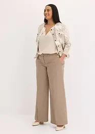 Wide leg broek met stretch, bonprix