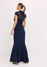 Maxi jurk met kant en mesh, bonprix