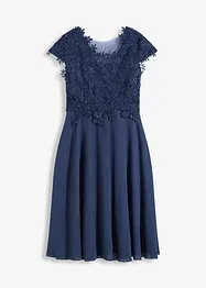 Midi jurk van delicate tule met kant, bonprix