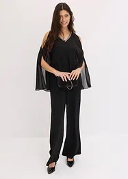 Jumpsuit met overlay en strasversiering, bonprix